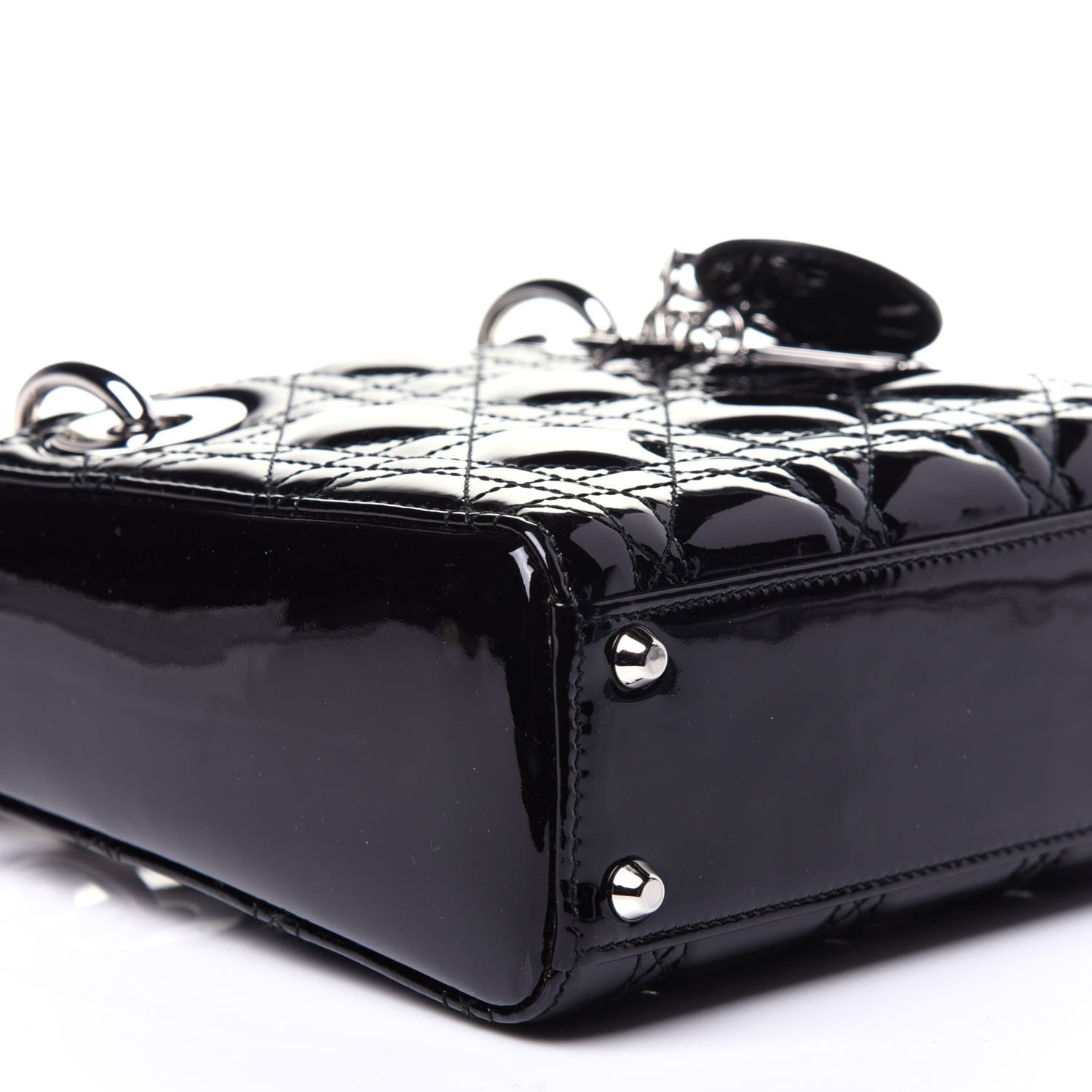 Christian Dior Patent Cannage Mini Lady Dior Black 8 of 11