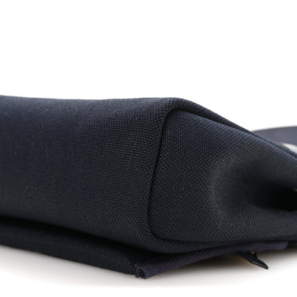 Hermes Military Toile Vache Hunter Herbag Zip Retourne 20 Bleu Indigo 9 of 10