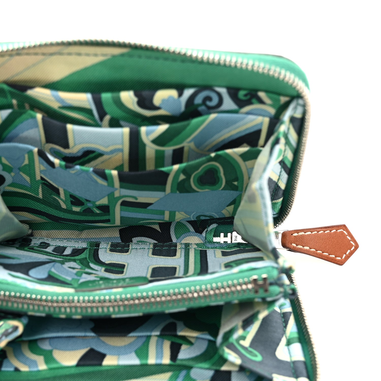 Hermes Evercolor Silk'In Compact Wallet Vert Jade 6 of 9