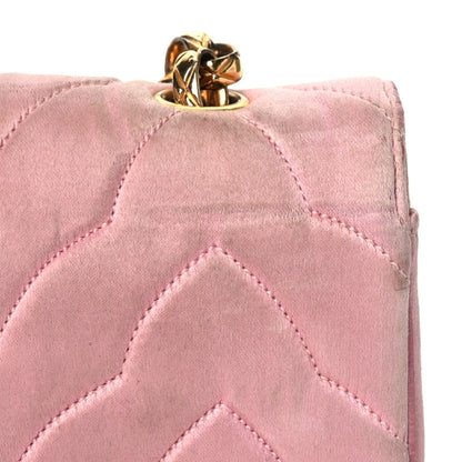 Chanel Satin Quilted Flap Shoulder Bag Pink 7 of 10