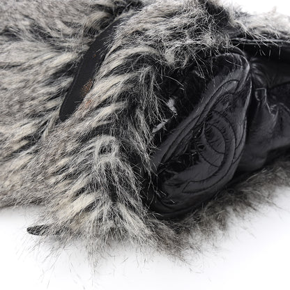 Chanel Iridescent Calfskin Fantasy Fur Backpack Grey 12 of 13