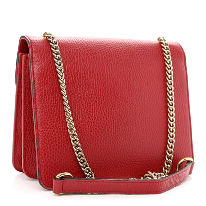 Gucci Dollar Calfskin Small Interlocking G Shoulder Bag Red 3 of 13
