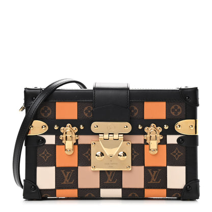 Louis Vuitton Monogram Tressage Petite Malle Beige White Orange 1 of 9