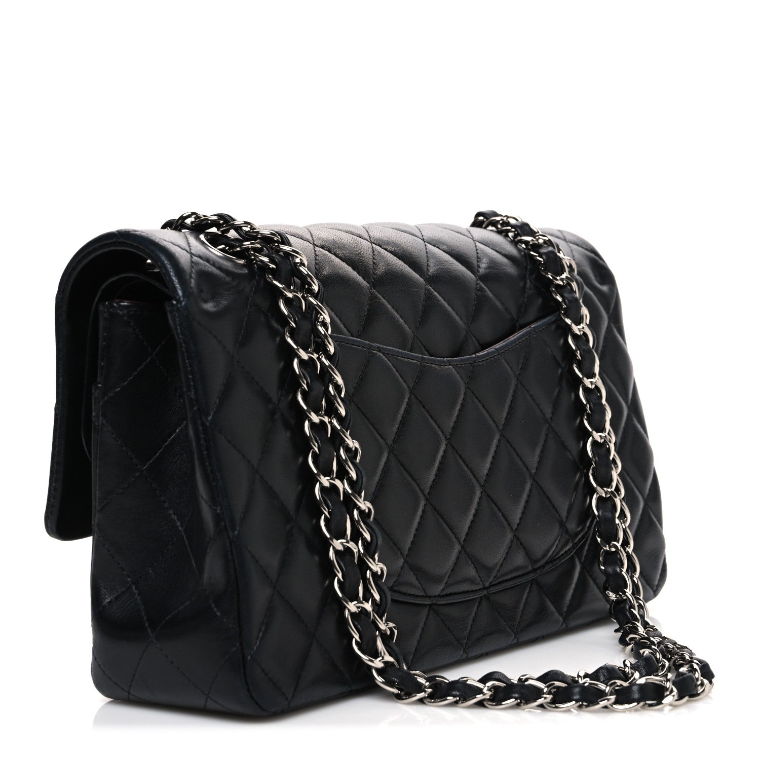 Chanel Lambskin Quilted Medium Double Flap Black 3 of 10