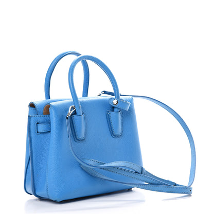 MCM Grained Calfskin Mini Milla Tote Tile Blue 2 of 9