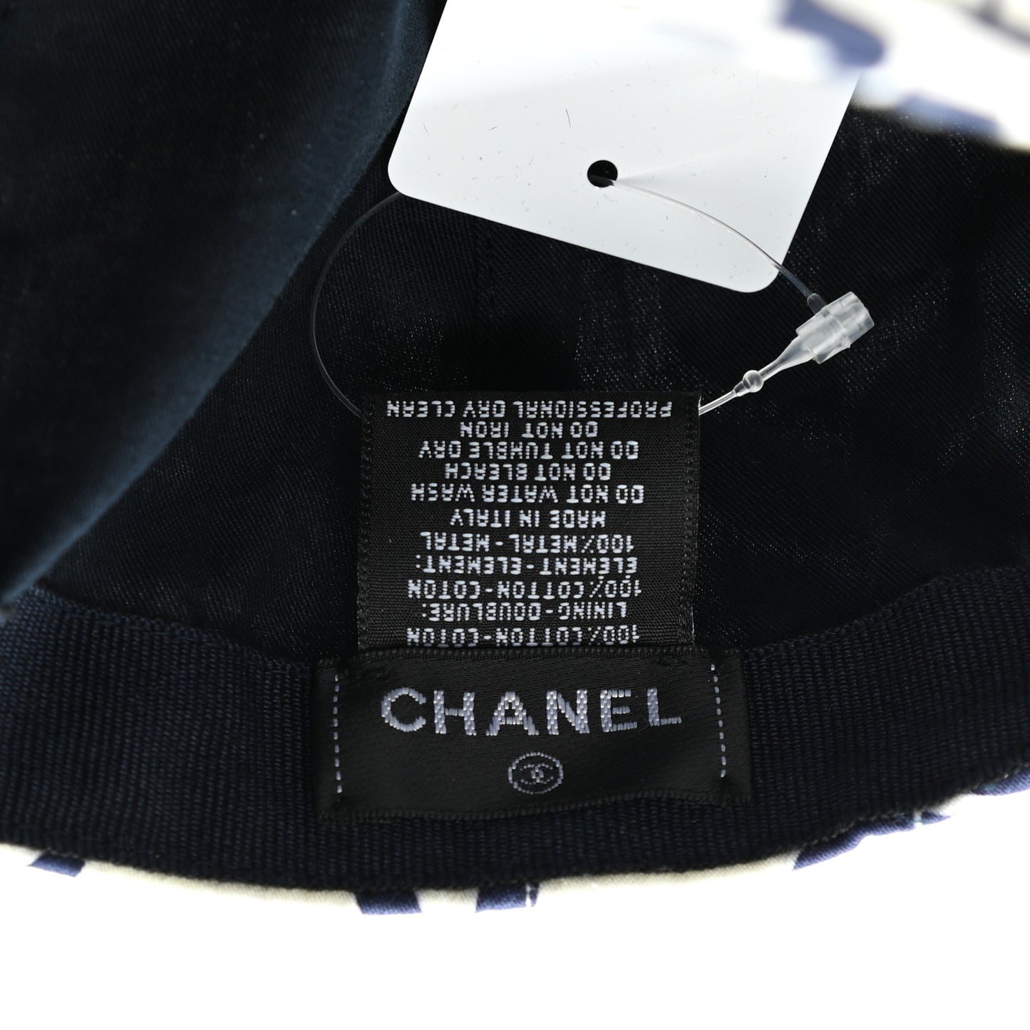 Cotton CC Cap Hat Navy White
