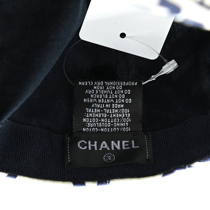 Chanel Cotton CC Cap Hat Navy White 8 of 8