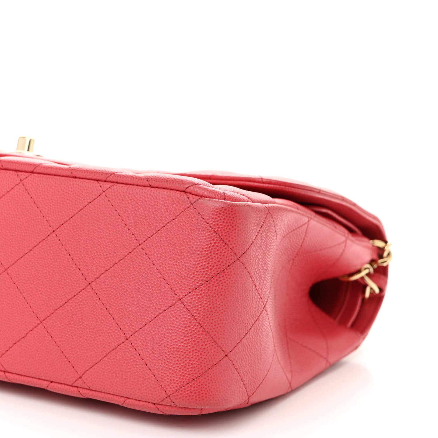 Chanel Caviar Quilted Jumbo Double Flap Red 10 of 11