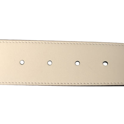 Gucci Calfskin Double G 40mm Belt 85 34 Mystic White 3 of 4
