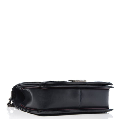 Chanel Calfskin Embossed New Medium Paris Salzburg Boy Flap Navy 4 of 11