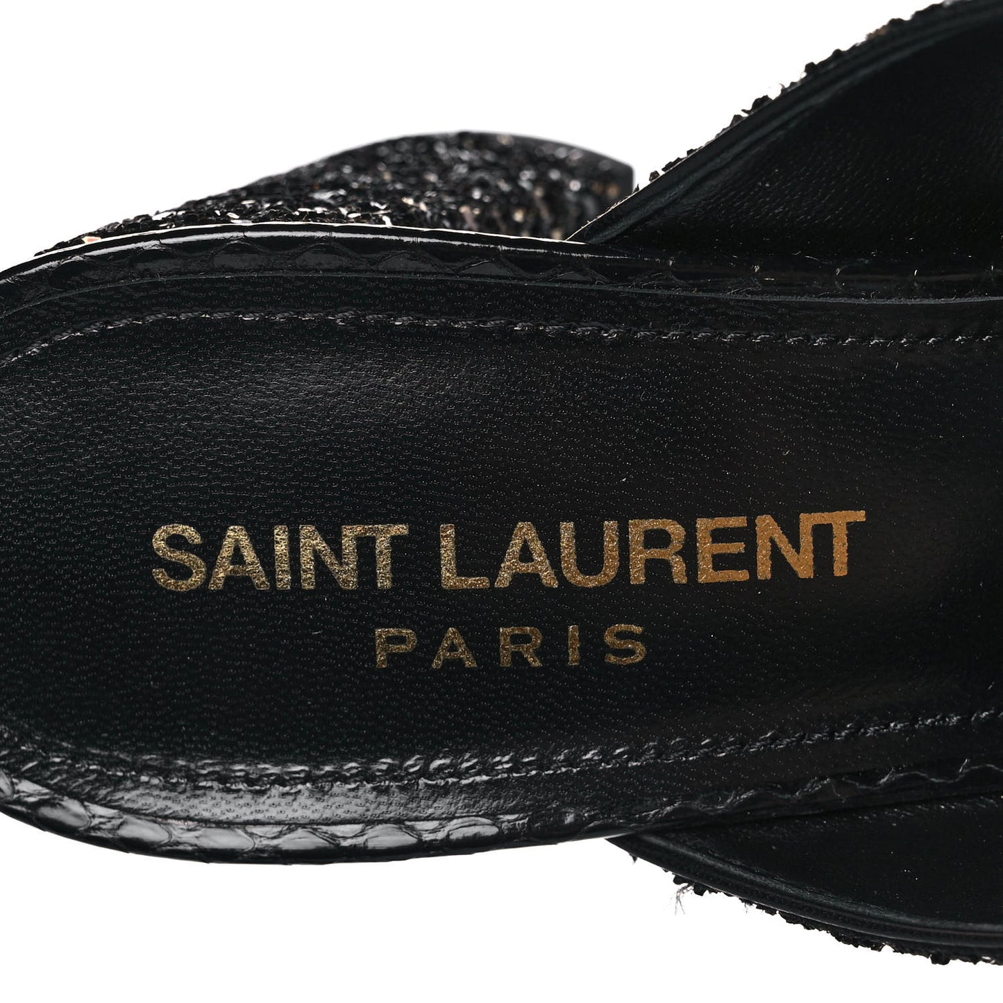 Glitter LouLou 70 Mule Sandals 37 Black Gold