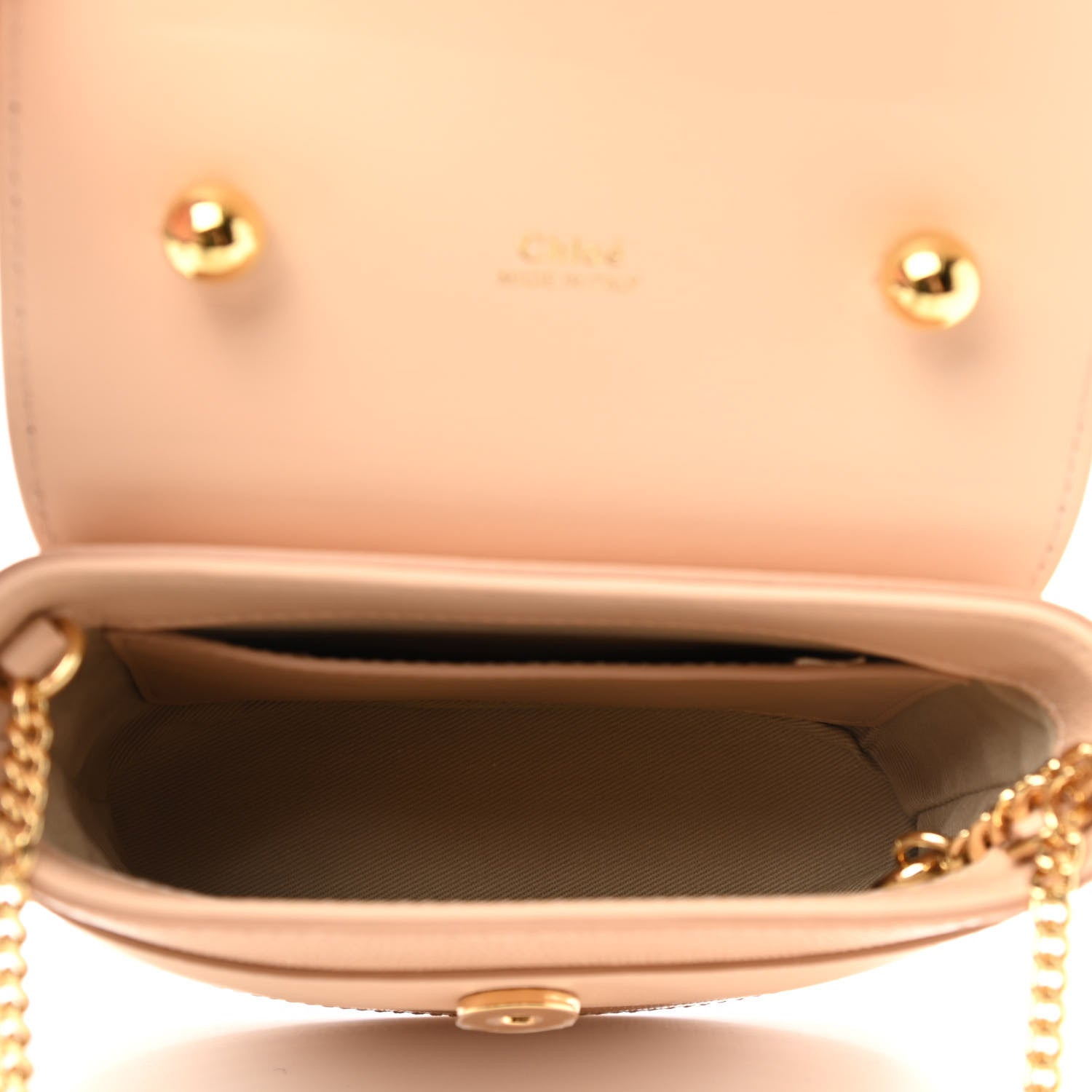 Chloe Calfskin Lizard Embossed Small Aby Lock Delicate Pink 5 of 10