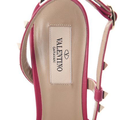 Valentino Garavani Nappa Rockstud Slingback Sandals 37 Raspberry 6 of 7