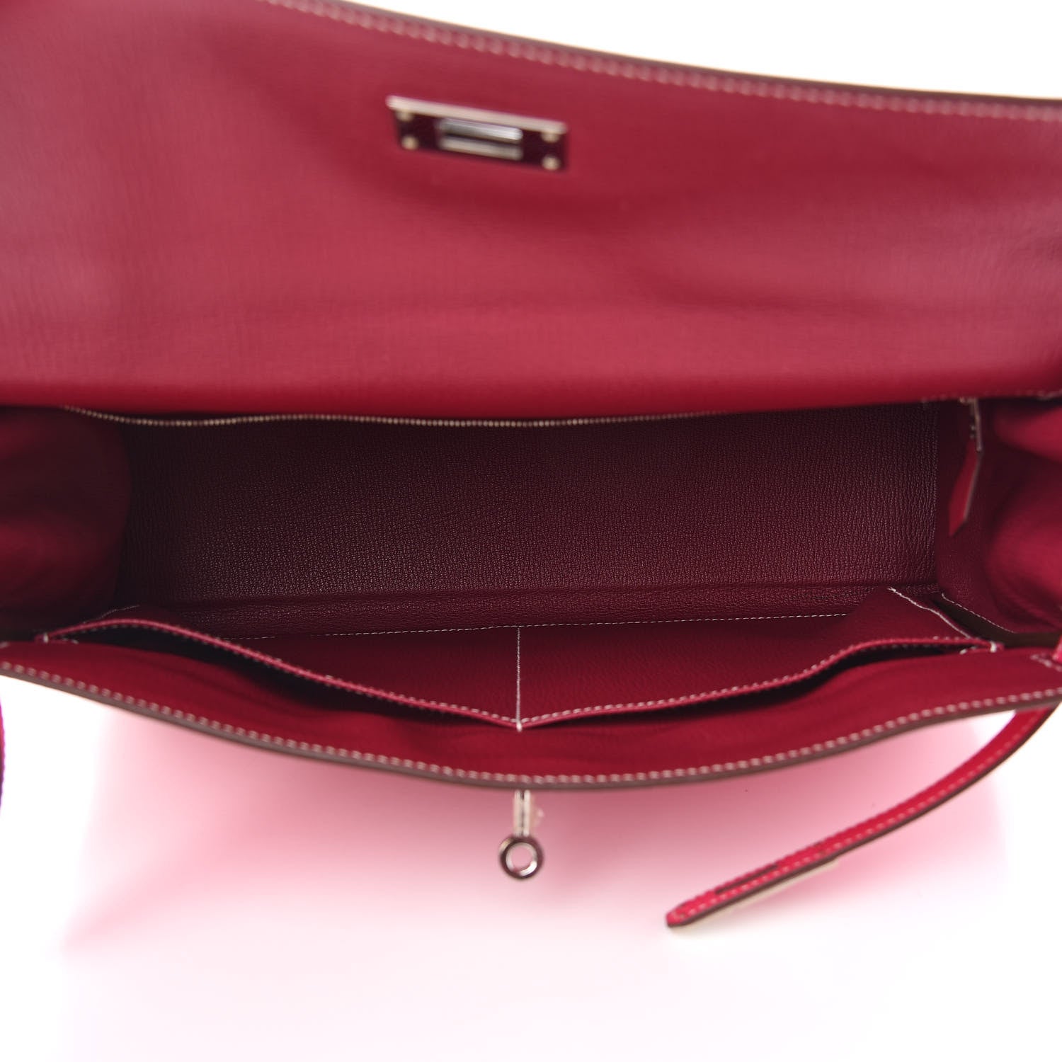 Hermes Epsom Candy Kelly Retourne 35 Rose Tyrien Rubis 4 of 12