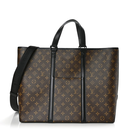 Louis Vuitton Monogram Macassar Weekend Tote GM 3 of 8
