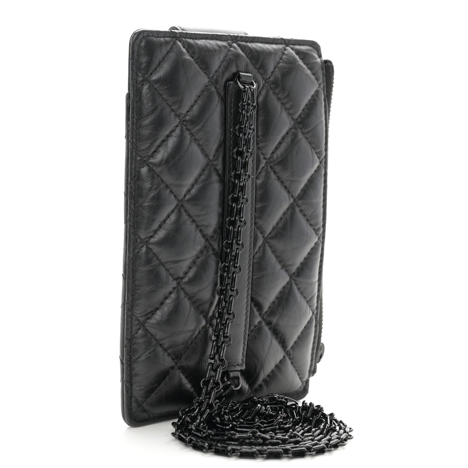 Chanel Aged Calfskin Quilted Reissue Phone Holder With Chain Bag So Black 3 of 10