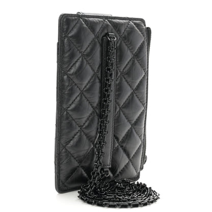 Chanel Aged Calfskin Quilted Reissue Phone Holder With Chain Bag So Black 3 of 10