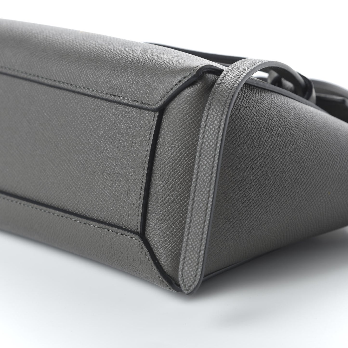 Grained Calfskin Nano Belt Bag Grey
