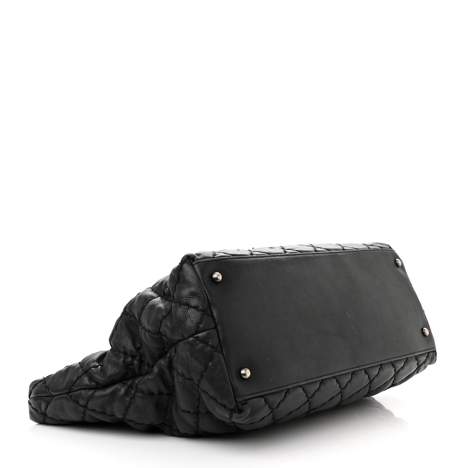 Chanel Calfskin Ultimate Stitch Shopping Tote Black 4 of 13
