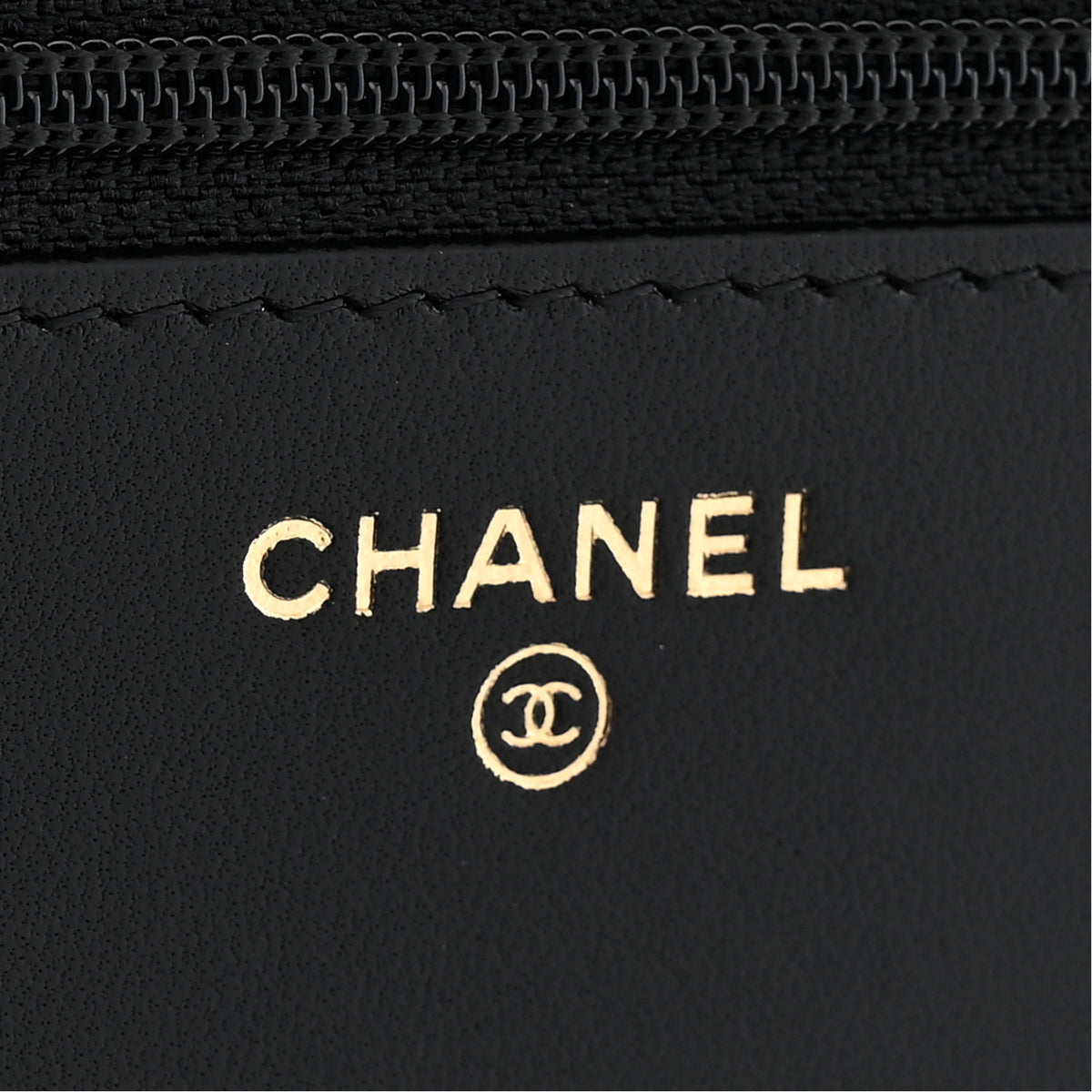 Lambskin Quilted Trendy CC Wallet On Chain WOC Black