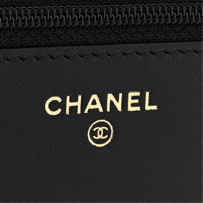 Chanel Lambskin Quilted Trendy CC Wallet On Chain WOC Black 6 of 11