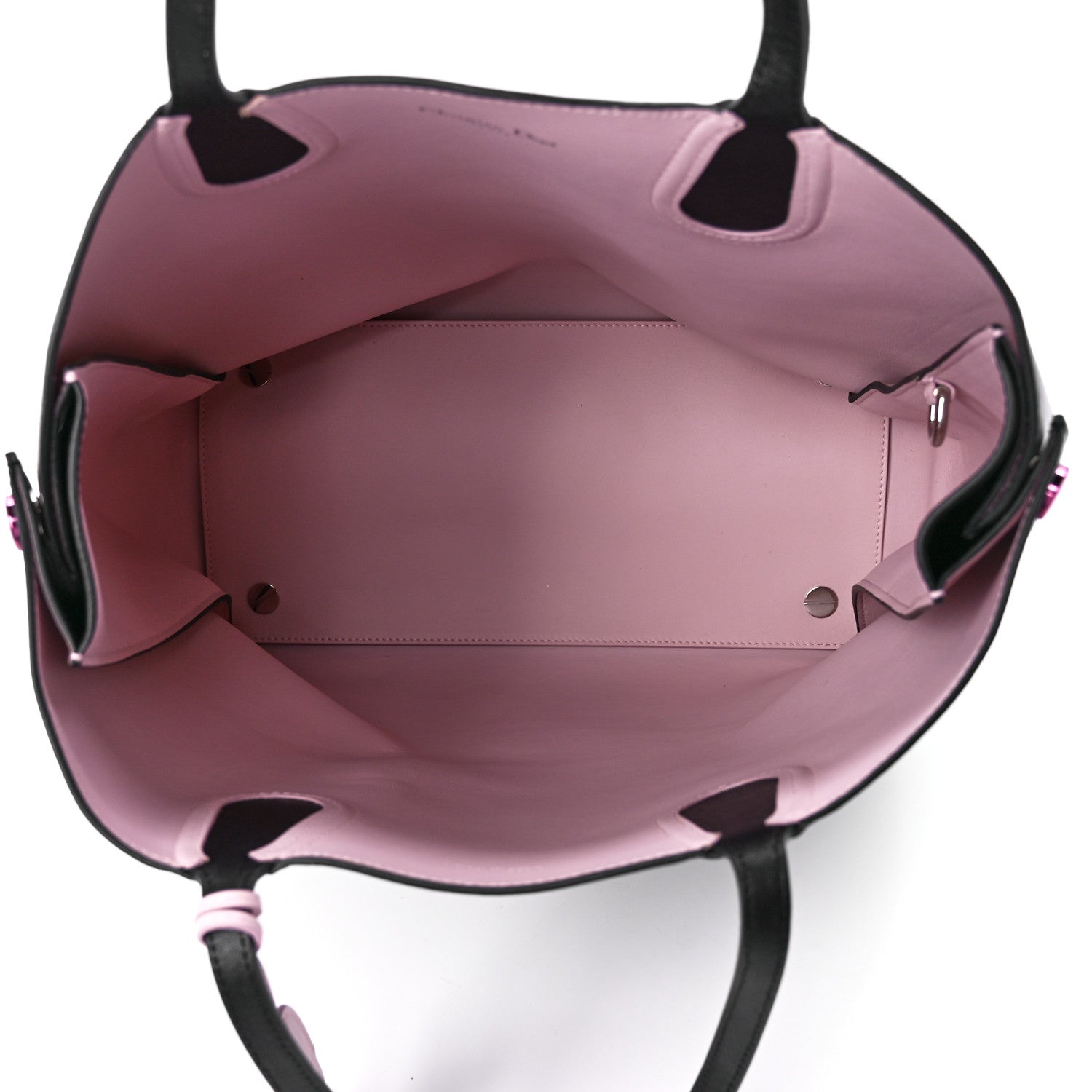 Christian Dior Calfskin Small Addict Shopping Tote Black Pink 5 of 11