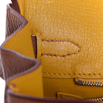 Hermes Togo Swift Officier Birkin 25 Gold Ambre 20 of 35