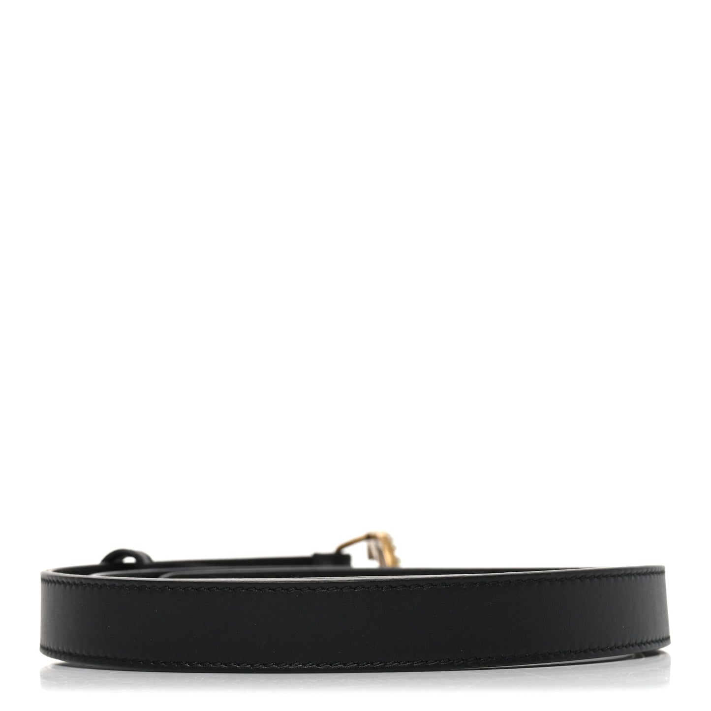 Calfskin Pearl Double G 95 38 Belt Black Cream