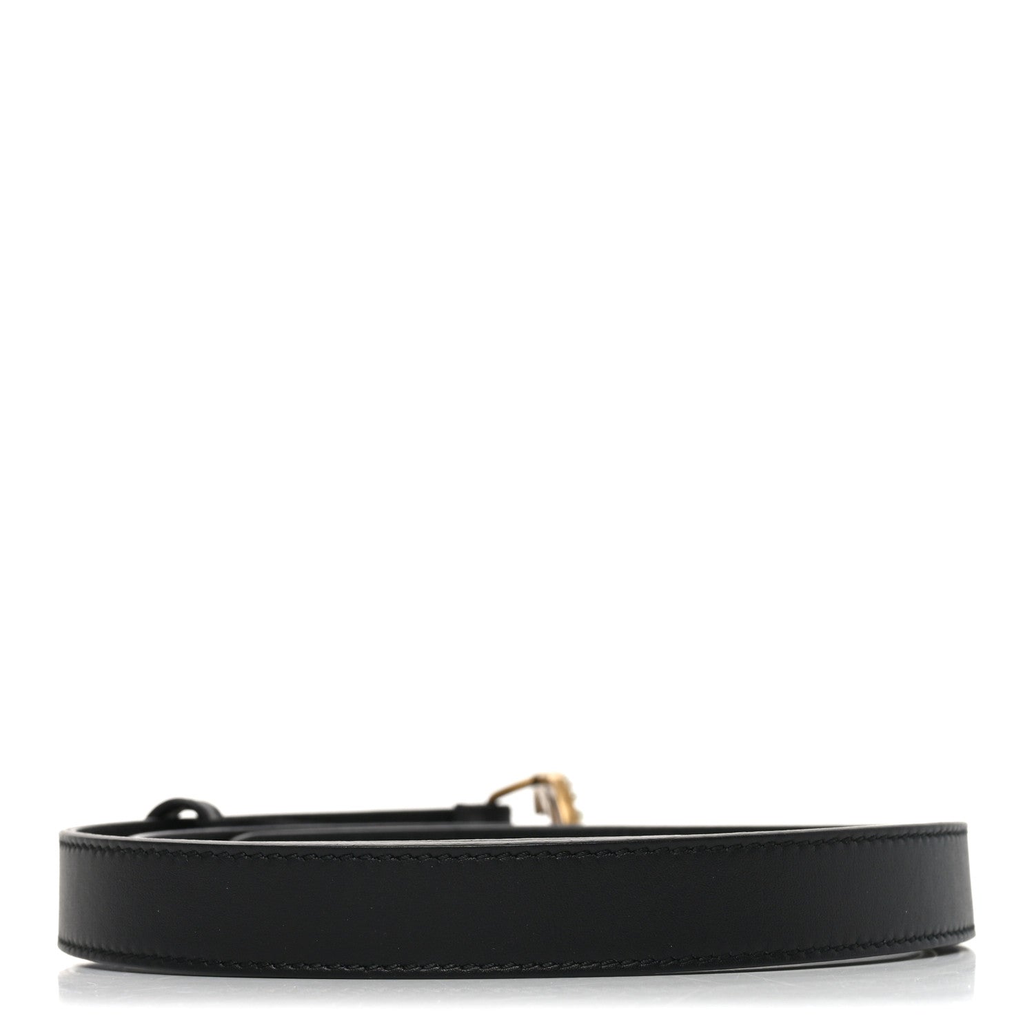Gucci Calfskin Pearl Double G 95 38 Belt Black Cream 2 of 4