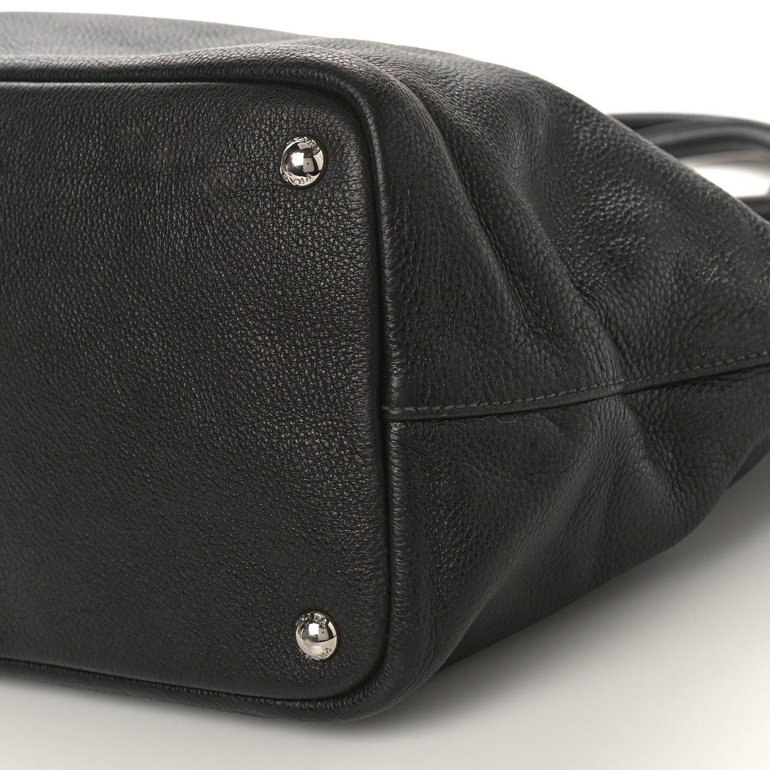 Prada Vitello Daino Tote Black 8 of 10