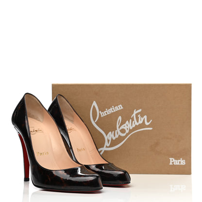 Christian Louboutin Patent Tortoiseshell Decollete 868 100 Pumps 38 Tartaruga 9 of 9