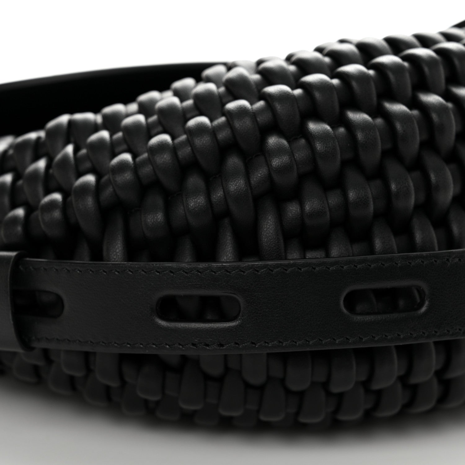 Tom Ford Calfskin Woven T-Twist Crossbody Black 8 of 9