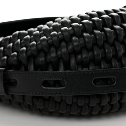 Tom Ford Calfskin Woven T-Twist Crossbody Black 8 of 9