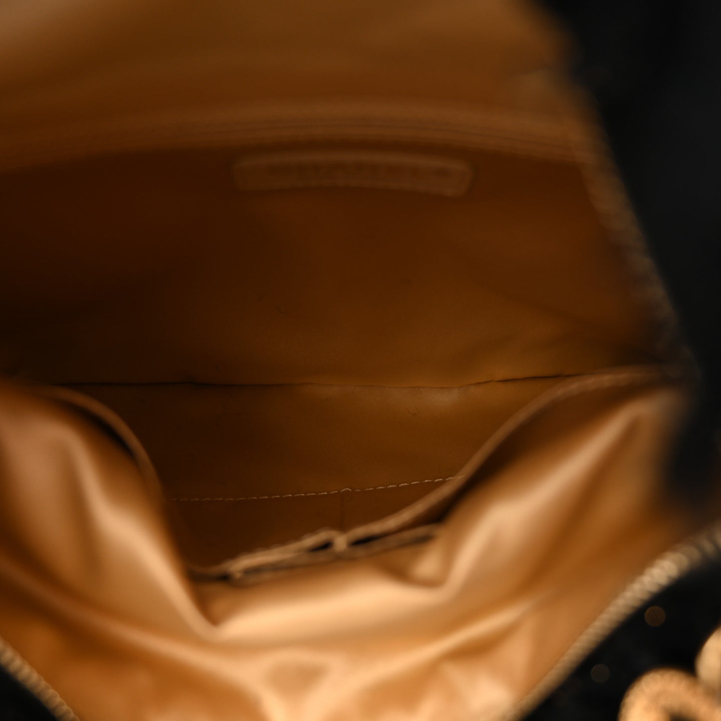 Tweed Fringe Quilted Chain Around Flap Clutch Black Gold