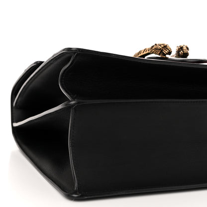 Gucci Calfskin Bamboo Web Large Dionysus Top Handle Bag Black Bright Evergreen Hibiscus Red 9 of 14