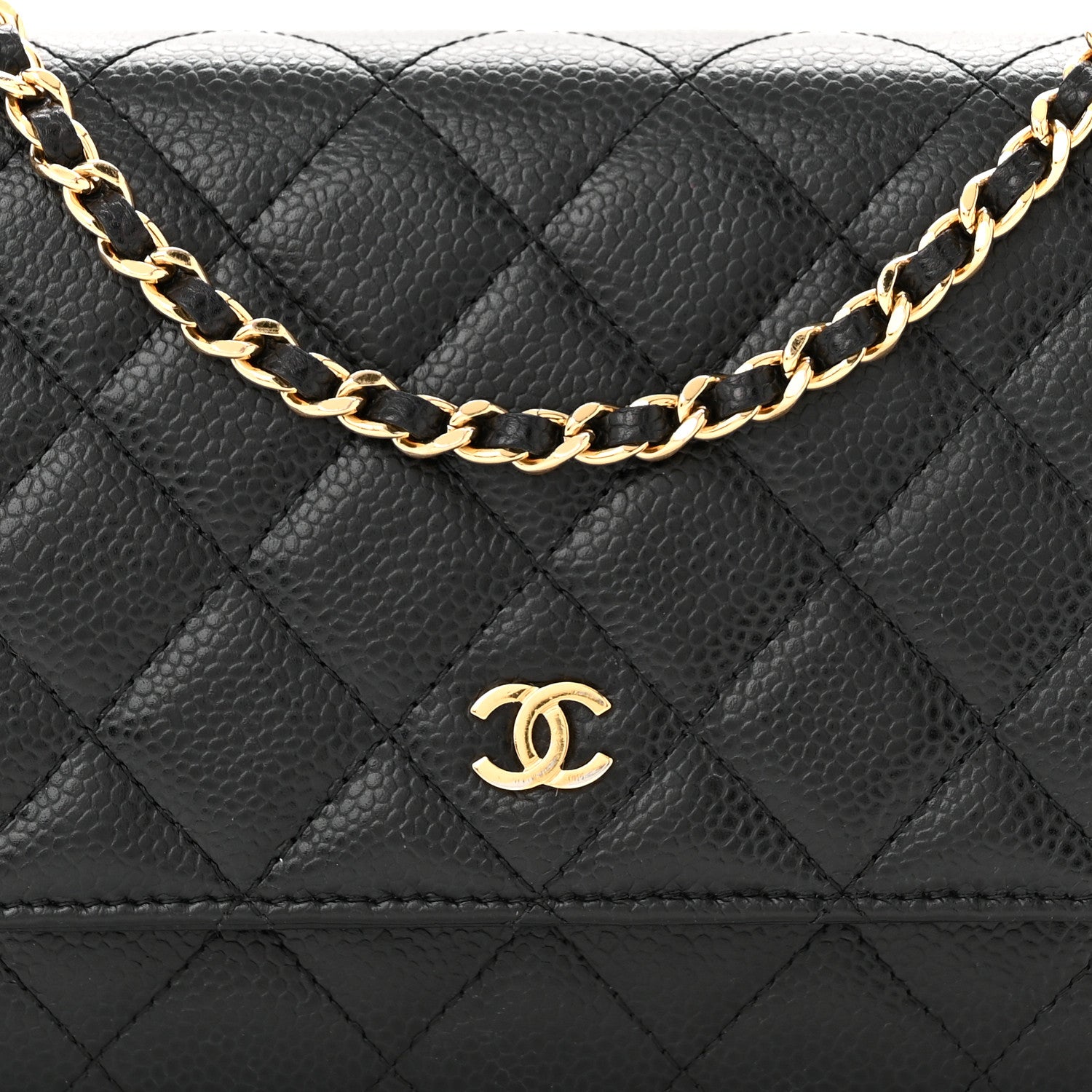 Chanel Caviar Quilted Wallet on Chain WOC Black 9 of 14