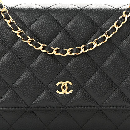 Chanel Caviar Quilted Wallet on Chain WOC Black 9 of 14
