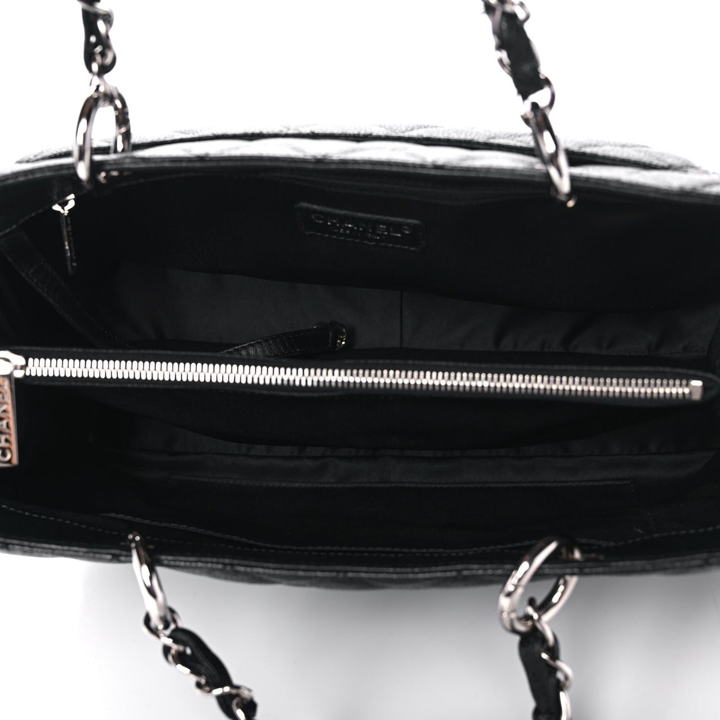 Caviar Quilted Grand Shopping Tote GST Black