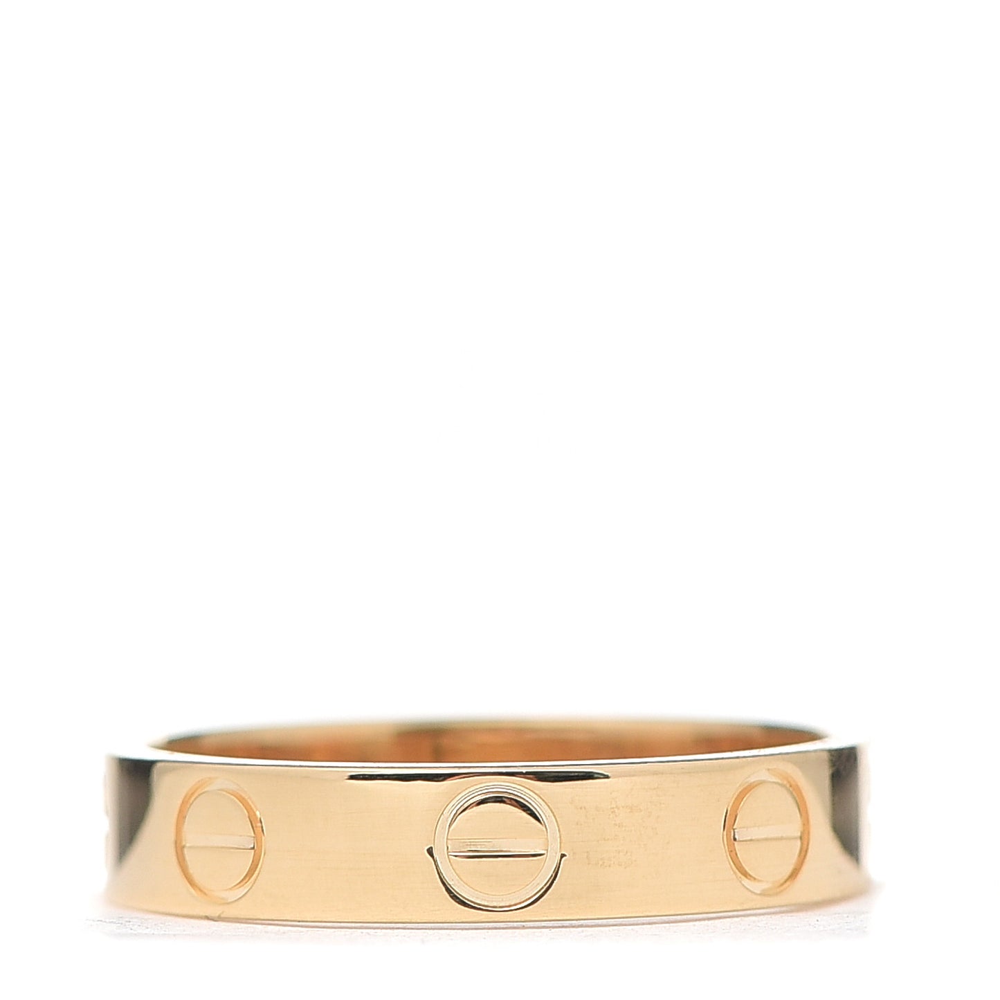 18K Yellow Gold 3.5mm LOVE Wedding Band Ring 49 4.75