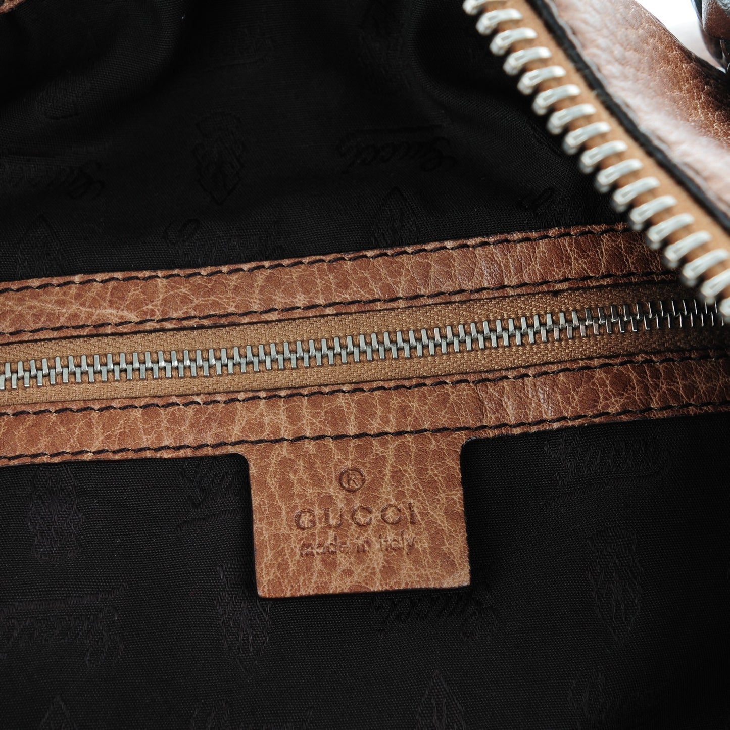 Calfskin Large Bamboo Bar Shoulder Bag Light Brown