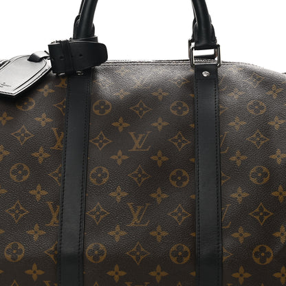 Louis Vuitton Monogram Macassar Keepall Bandouliere 55 7 of 9