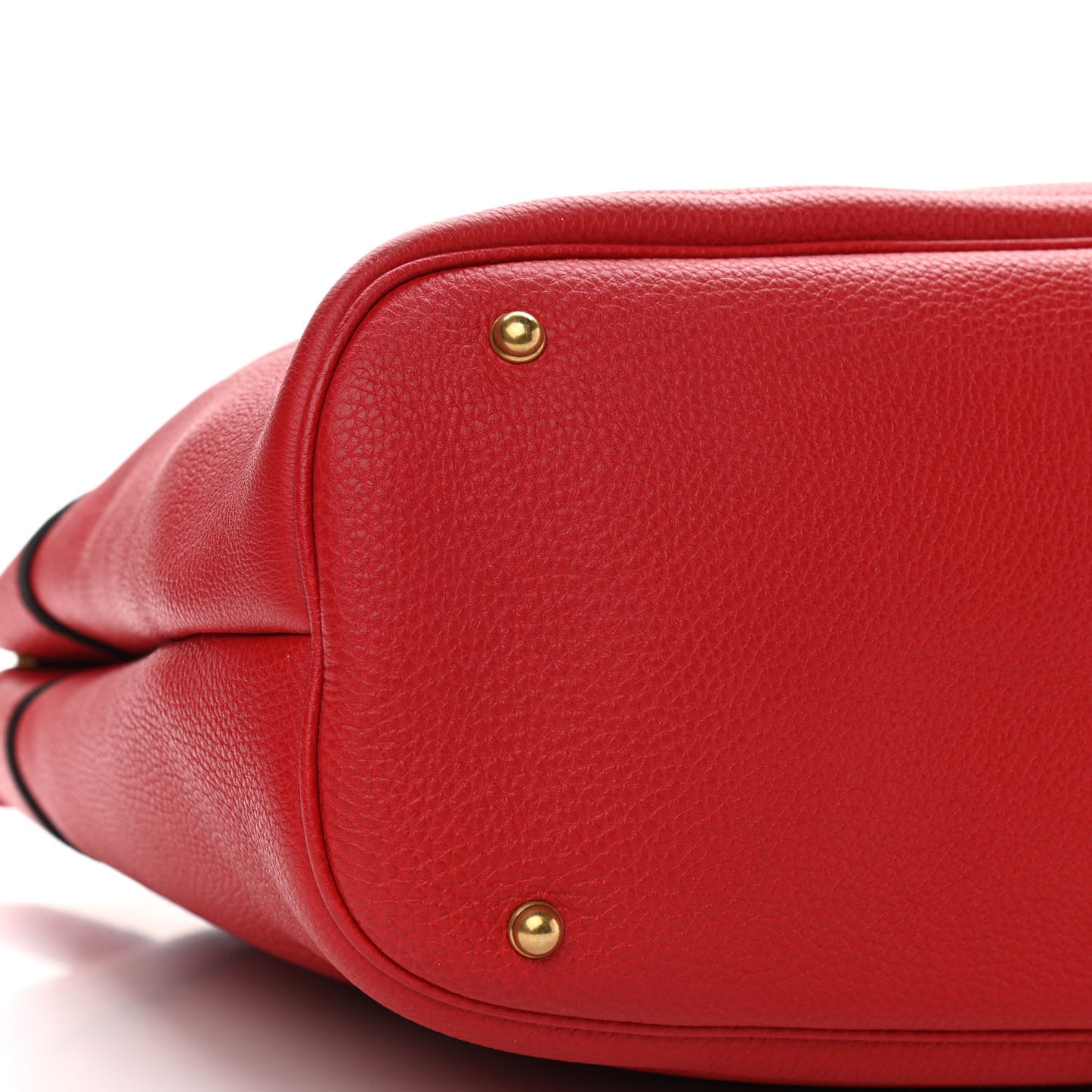 Textured Calfskin Large Bright Bit Tote Red
