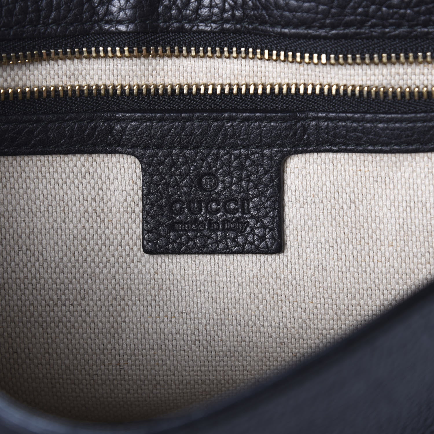 Gucci Pebbled Calfskin Medium Soho Flap Crossbody Black 6 of 10