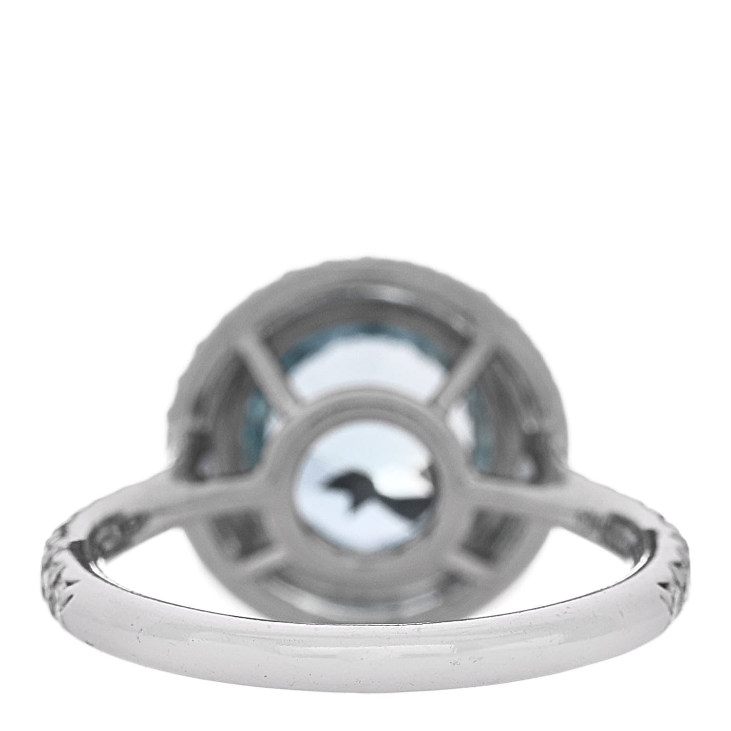Tiffany Platinum Diamond Aquamarine Soleste Ring 50 5.5 4 of 5