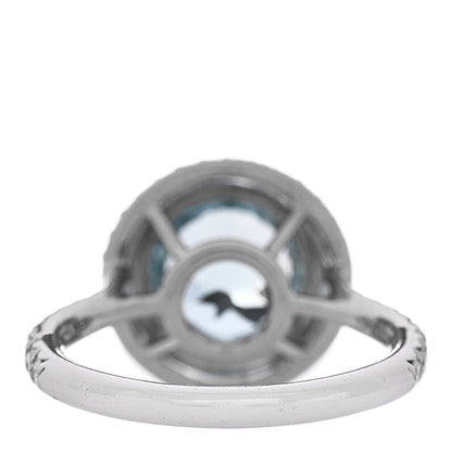 Tiffany Platinum Diamond Aquamarine Soleste Ring 50 5.5 4 of 5