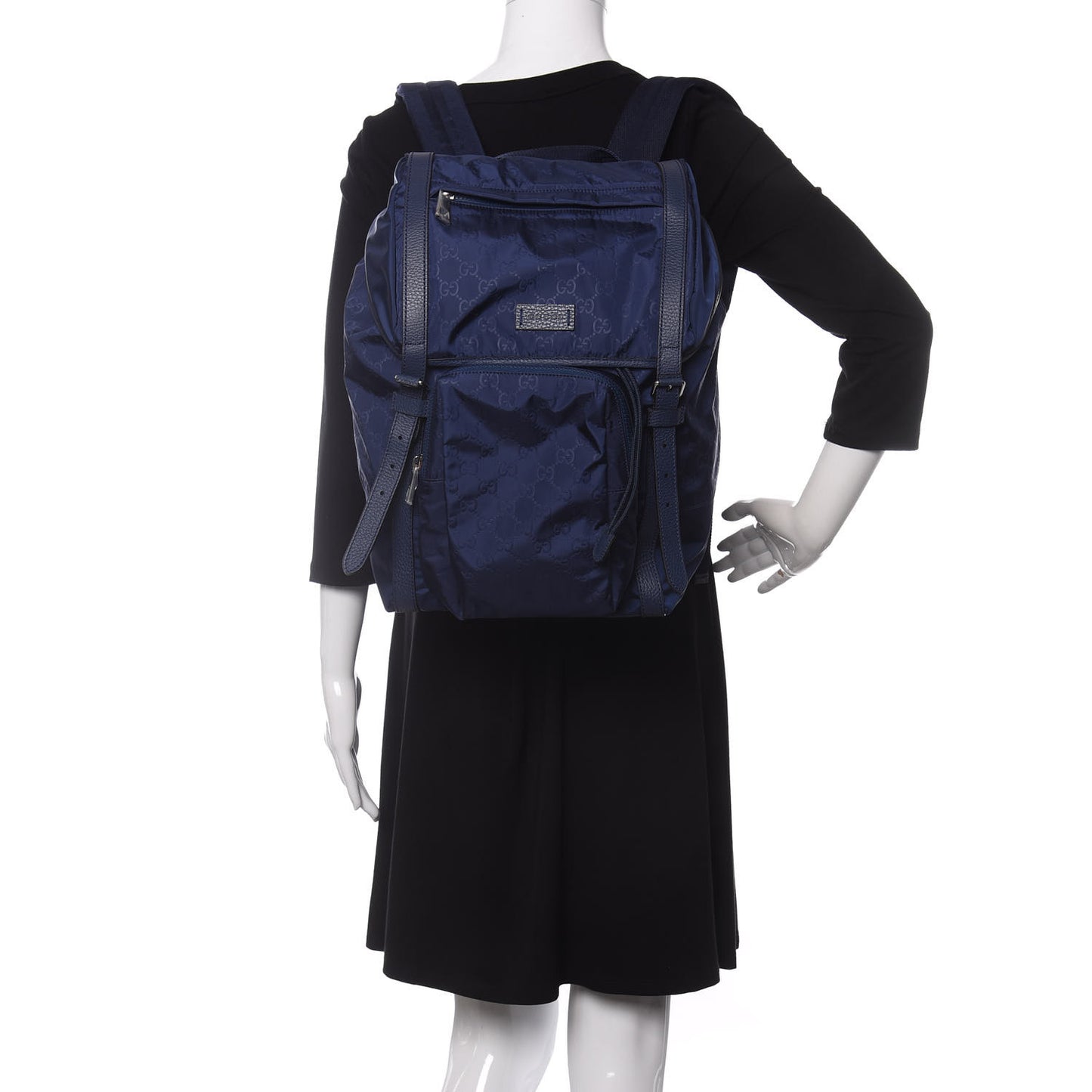 Nylon Monogram Medium Light Double Buckle Backpack Tide