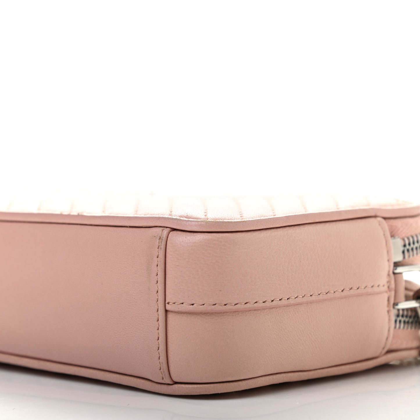 Nappa Impunture Diagramme Mini Double Zip Chain Crossbody Bag Orchidea