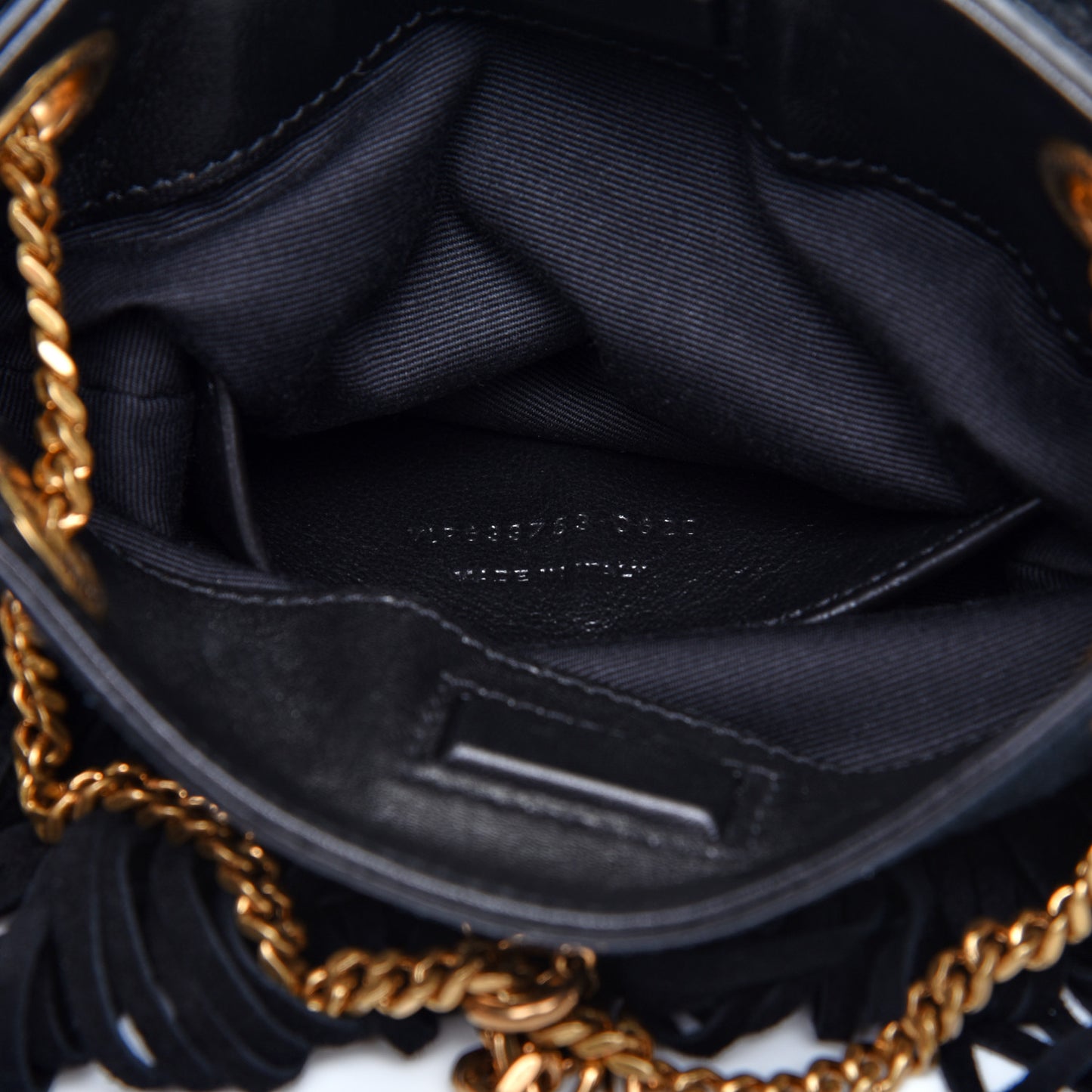 Suede Calfskin Small Grace Fringed Hobo Bag Rope Black