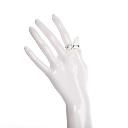 Hermes Sterling Silver PM Galop Ring 53 6.25 2 of 9