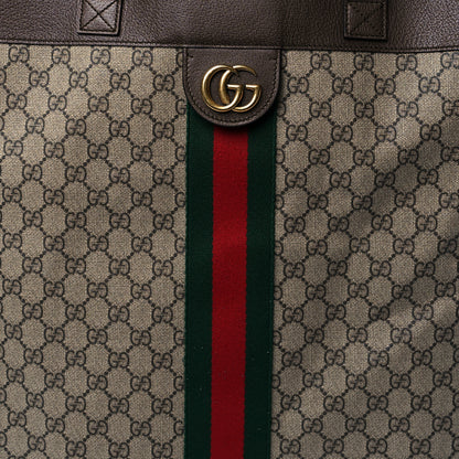 Gucci GG Supreme Monogram Web Large Ophidia Vertical Shopping Tote Brown 8 of 10